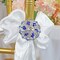 Snowflake Rhinestone Chair Band Buckle Silver Metal Accent 2 Inch Width